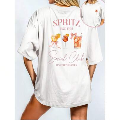 Camicia confortevole e colorata del "Social Club Aperol Spritz", camicia Aperol Spritz, camicia del Social Club, maglietta per festa notturna per raga