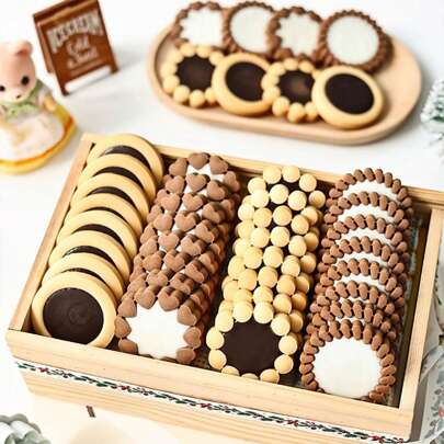 Stampi per biscotti a forma di fiori 3D, Tagliabiscotti per biscotti ripieni di marmellata, Stampi per biscotti in plastica per panificazione, Stampi