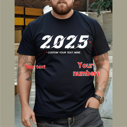 Maglietta personalizzabile per uomo in taglie comode, personalizzazione grafica, taglie comode personalizzate, maglietta oversize in stile loose fit p