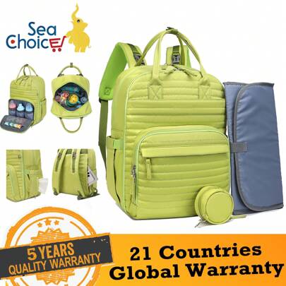 Borse portapannolini Sea Choice zaino portapannolini unisex con tasche coibentate zaino portapannolini con fasciatoio per mamma e papà Elegante zaino