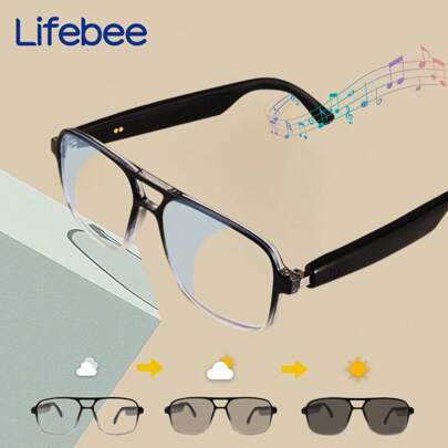 Occhiali Smart senza fili Multifunzionali LIFEBEE, Occhiali Smart senza fili con Altoparlante senza fili, Chiamate senza fili, Microfono Integrato, As