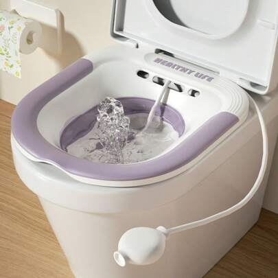 1 pezzo Vasca da bagno sitz, vasca da bagno sitz per emorroidi, vasca da bagno sitz per wc, cura del postparto, kit vasca da bagno sitz per donne, pie