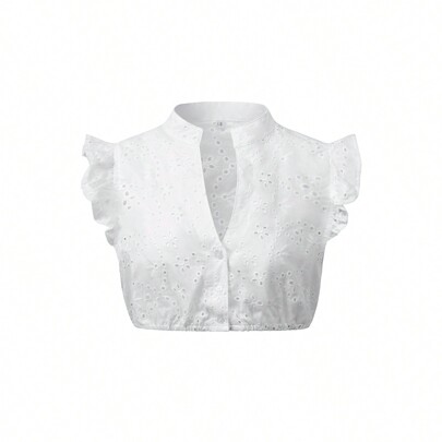Camicetta dirndl da donna per l'Oktoberfest, camicetta tradizionale bavarese dirndl, top corto a v-collo
