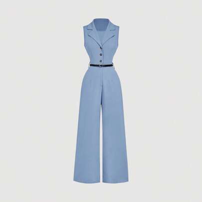 Tuta jumpsuit vintage marrone con colletto e cintura, jumpsuit elegante, jumpsuit da uscire, jumpsuit western, outfit da vacanza