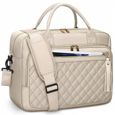 Borsa per computer portatile da 17,3 pollici, cartella impermeabile per donne, borse a tracolla e a spalla per computer di grandi dimensioni, adatta p