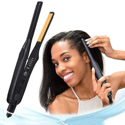 Mini piastra per capelli 2-in-1 in ceramica per onde - Piastra perfettamente sagomata - Non danneggia, facile da usare, multifunzionale, strumento per