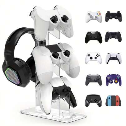 universale 3 strati controllore Stand & Cuffie Stand Giochi Accessori Compatibile con PS5 PS4 stoccaggio Stand , controllore Supporto Cuffie Stand Gio