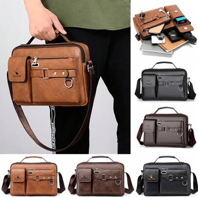 1 pezzo Borsa a tracolla, Borsa a tracolla da uomo, Borsa a tracolla da uomo per ufficio, Borsa a tracolla, Borsa a spalla da uomo, Zaino da uomo, Bor