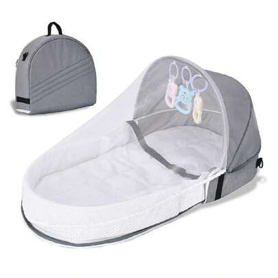 1 pezzo Lettino da viaggio pieghevole e comodo per bambini, lettino di isolamento per neonati, lettino da viaggio, letto essenziale per bambini per us