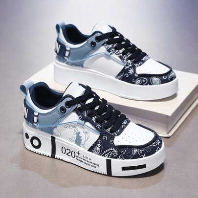Scarpe da skate alla moda per adolescenti, sneaker casual confortevoli, scarpe sportive, scarpe da corsa