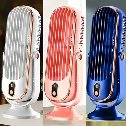 Ventilatore da scrivania 2025 potenziato, grande batteria, doppio motore, ventilatore da scrivania portatile alla moda, ventilatore da scrivania picco