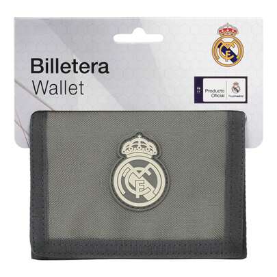 Portafoglio con stemma del Real Madrid, 3° kit 24/25, compatto e resistente | Portafoglio Real Madrid 3rd Kit 24/25 leggero e facile da trasportare co