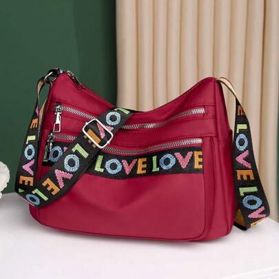 Borsa a tracolla da donna, in nylon Oxford impermeabile, borse a spalla di grande capacità, borse casual, borse da viaggio e shopping per donne