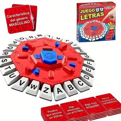 1 pezzo Gioco da tavolo di scacchi con alfabeto spagnolo, memoria, per 2-8 giocatori, adatto per feste, interazione familiare, migliora il vocabolario