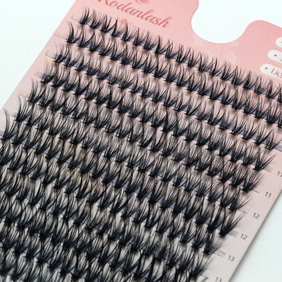 Kit extension ciglia fai da te da 280 pezzi, Kit extension ciglia D Curl con estensioni a grappolo e ciglia individuali con colla impermeabile per cig