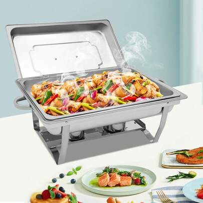 Server buffet scaldavivande, scaldavivande in acciaio inossidabile, set buffet scaldavivande