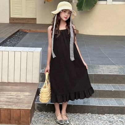 Vestito da ragazza taglie comode, autunnale
