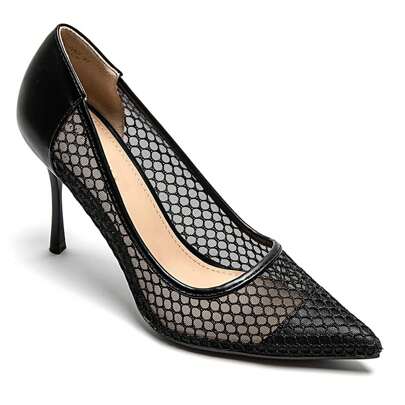 Escarpins à talon aiguille effet résille et bout pointu – Eleganza audace per tenues de soirée