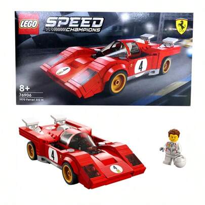 Set di costruzione Speed Champions 76906 1970 Ferrari 512 M - Automobile da corsa rossa
