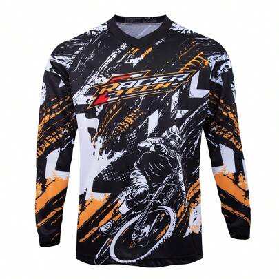 Maglie a manica lunga da motocross e ciclismo per uomo, per mountain bike downhill e offroad, abbigliamento per bicicletta DH