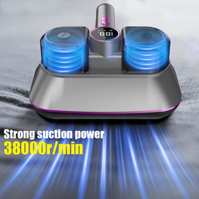 1 pezzo Sanificatore portatile a mano UV-C e rimuovi acari, 6000mAh/100W/70dB, Aspirapolvere per acari per uso domestico, Elettrodomestico per la puli