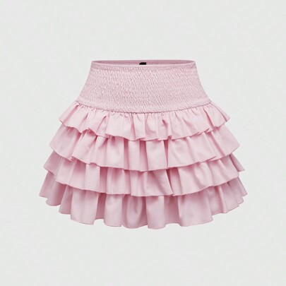 Gonna a cupcake monocolore per San Valentino da donna, colore rosa chiaro