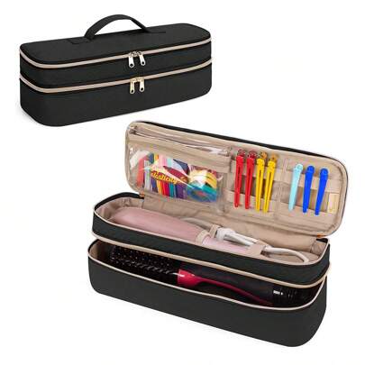 Custodia da viaggio a doppio strato compatibile con phon-spazzola volumizzante One Step Blow Dryer originale 1.0, Plus 2.0 e Styler, colore turchese