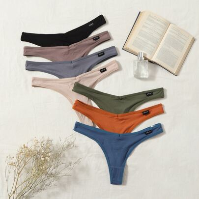7 confezioni Slip sexy con costina solida