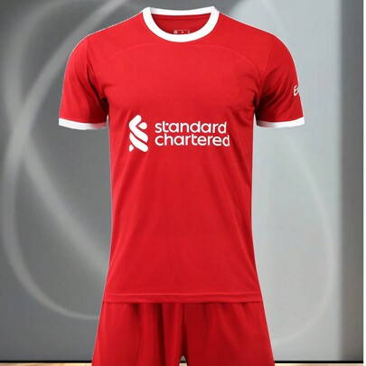 Kit da calcio personalizzato per ragazze adolescenti (età 13-16) ispirato al Liverpool, con logo personalizzato per abbigliamento sportivo giovanile,