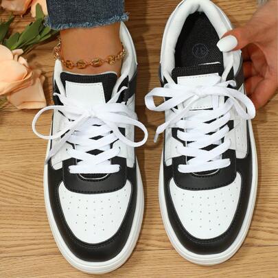 sportivo Scarpe da skate per bicolore lacci davanti Sneakers