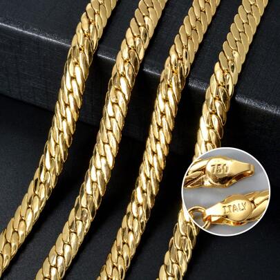 Collana di lusso alla moda in rame placcato in oro 750 18k dell'Italia per l'uso quotidiano delle donne