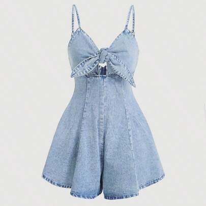 Tuta in denim vintage sexy da donna, tutina con bretelle, colore blu