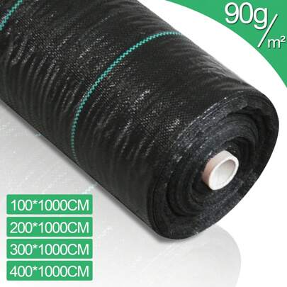 Tessuto anti-erbacce (90 g/m², 100 g/m²), tessuto non tessuto da giardino, 400x1000 cm / 300x1000 cm / 200x1000 cm / 100x1000 cm / 200x5000 cm / 100x5