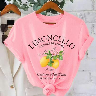 Maglietta Limoncello, Maglietta con Limoni della Costiera Amalfitana, Italia