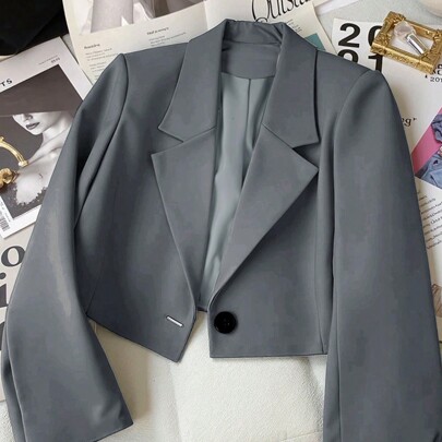 Giacchetto corto da donna, abbigliamento casual per viaggi pendolari, abbigliamento da donna, top da donna