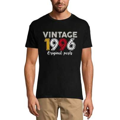 T-shirt da uomo Original Parts 1996 – Original Parts 1996 – 28 anni T-shirt grafica idea regalo 28° compleanno Vintage Anno 1996 Nuovo