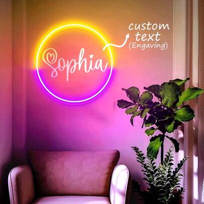 Insegne al neon personalizzate, insegne d'arte 3D incise | Insegna al neon a blocchi di colore, insegne al neon mini | Insegna luminosa a LED USB | In