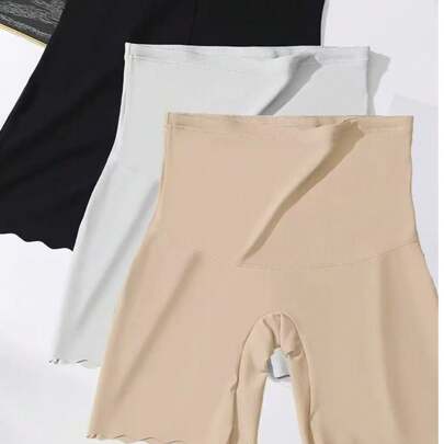 3 pezzi Pantaloncini modellanti senza cuciture in vita alta, mutande contenitive snellenti per pancia per donne