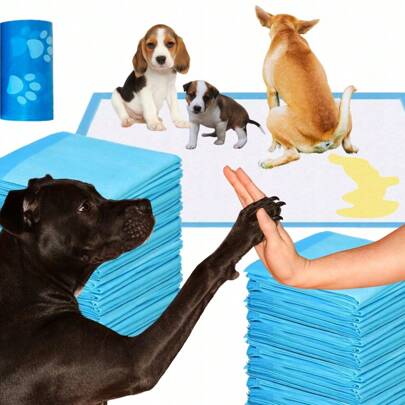 100 pezzi 60x60 / 60x90 / 45x60 TAPPETINI IGIENICI PER CANI CHE IMPARANO A FARE URINA, MISURA 100 pezzi 60x90 / 60X60 / 45x60 'ASSORBENTI IGIENICI PER