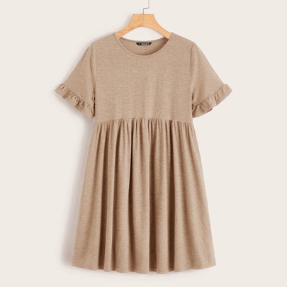 Abito smock polsino arricciato
