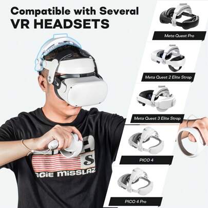 Occhiali VR universali con fascia regolabile e retrattile, accessori per Meta Quest 3/2/Pro/Pico4 e Meta Quest 3S (accessori del mainframe non inclusi