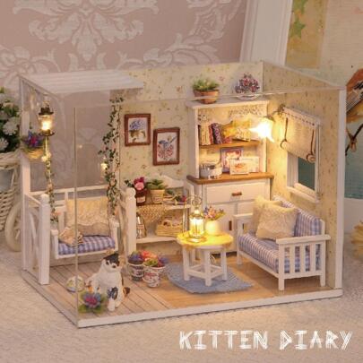 1 pezzo Kit materiale di legno DIY moderno caffetteria design DIY per casa