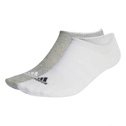 Thin And Light 3 Pairs Calzini Invisible/Sneaker, Medium Grey Heather/White/Black, Xs