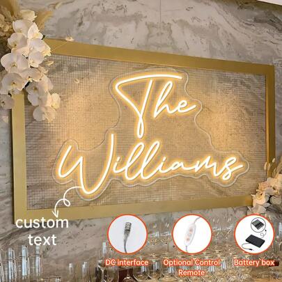 Insegne al neon personalizzate, insegne al neon a batteria personalizzate, neon personalizzati per matrimoni, San Valentino - Luci decorative a LED da