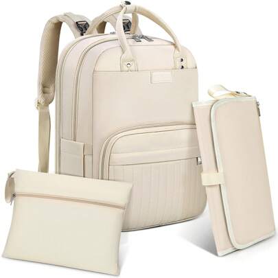 Zaino Mamma Multifunzione Impermeabile Zaino Fasciatoio Grande Capacità Borsa Neonato con Ganci per Passeggino per Mamma e Papà Blu