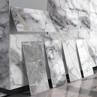 10 PEZZI / 1,8 m² Pannelli murali adesivi impermeabili in marmo (copertura di 19,4 m²) - Piastrelle antiscivolo paraschizzi, pannelli murali in PVC pe