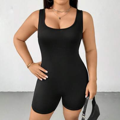 Tutina taglie forti da donna, tutina sportiva, abbigliamento da palestra, leggings neri, completi estivi da donna per la palestra, tute sexy da uscire