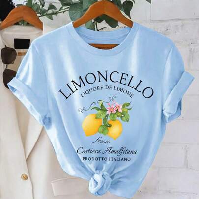 Maglietta Limoncello, Maglietta con limoni della Costiera Amalfitana, Italia