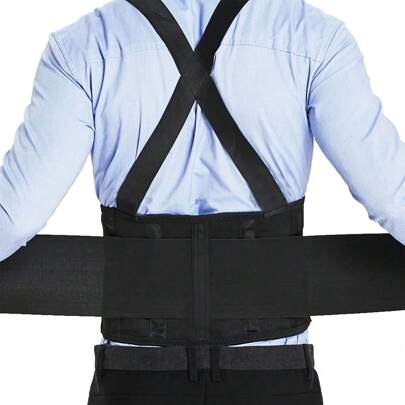 Cintura lombare di supporto con bretelle, fascia regolabile di supporto schiena per uomo e donna, fascia di supporto schiena per lavoro movimento cost