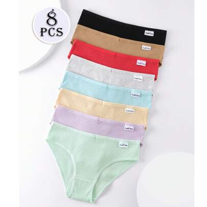 Confezione da 8 mutande da donna, biancheria intima sportiva traspirante ed elastica, biancheria intima sexy e morbida adatta all'uso quotidiano